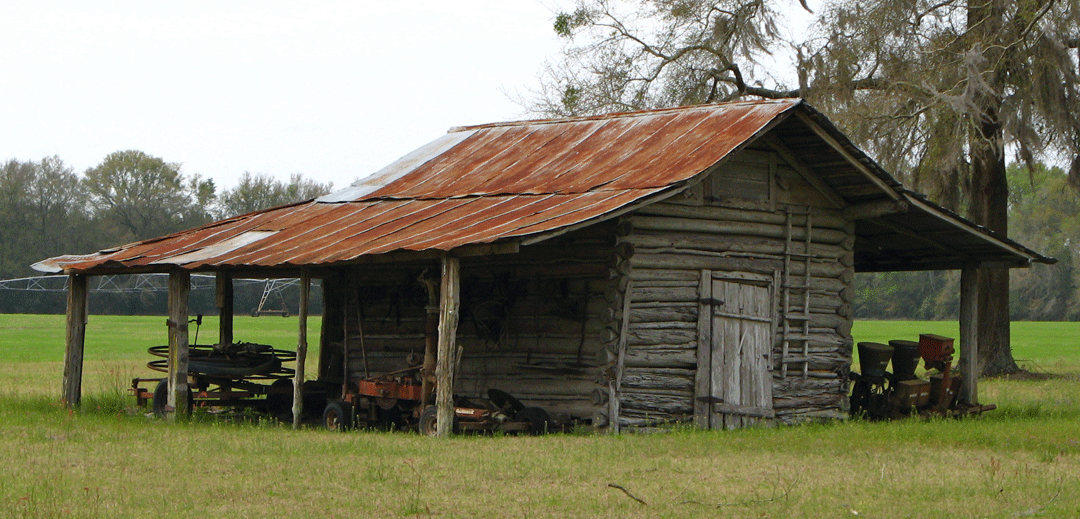 log cabin with tin roof Old Florida
